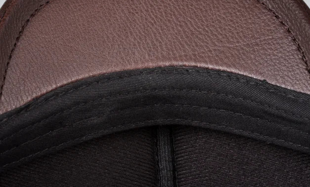 Men's outdoor leather hat winter Berets