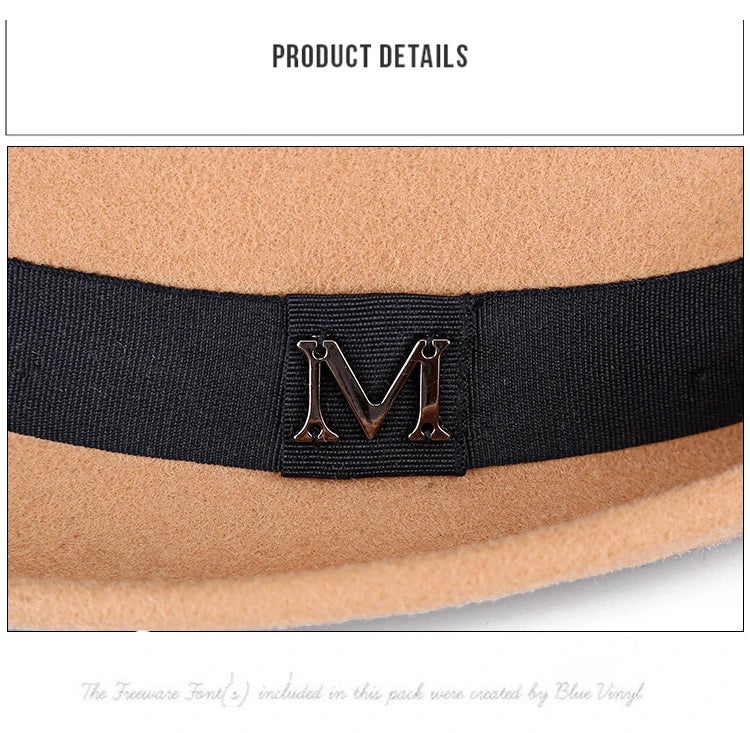 Men Winter Thick Warm Felt Fedora Hats Wool Gentleman