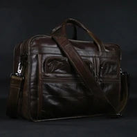 Vintage Men Leather Briefcase Tote Business bag