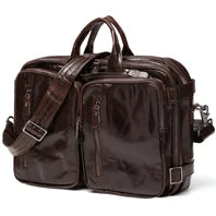 Vintage Men Leather Briefcase Tote Business bag