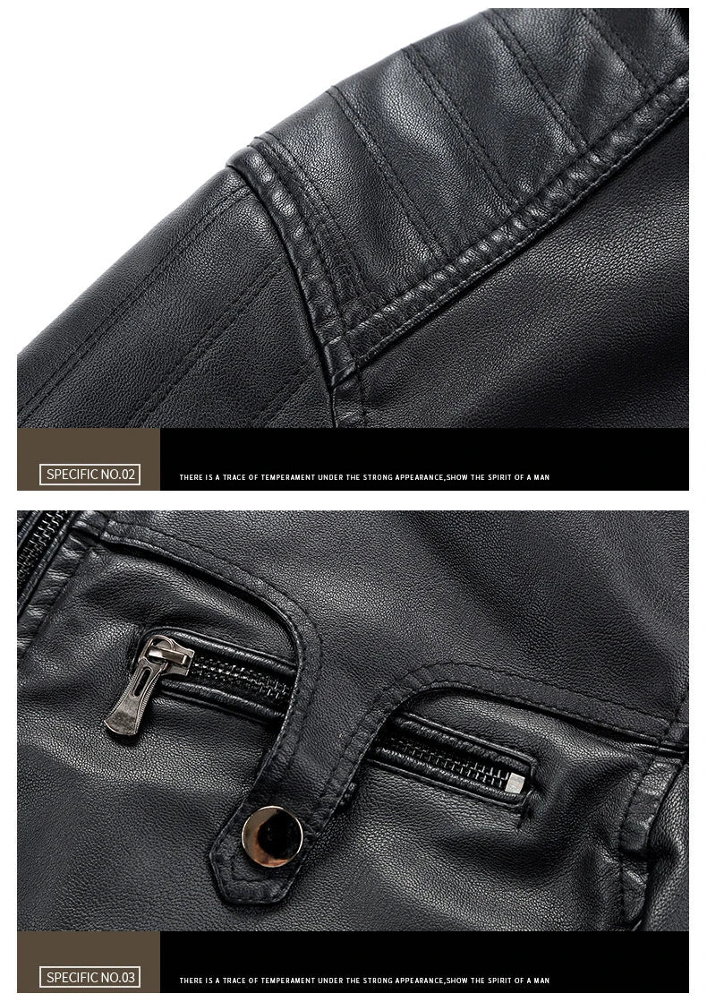 Men's leather jacke