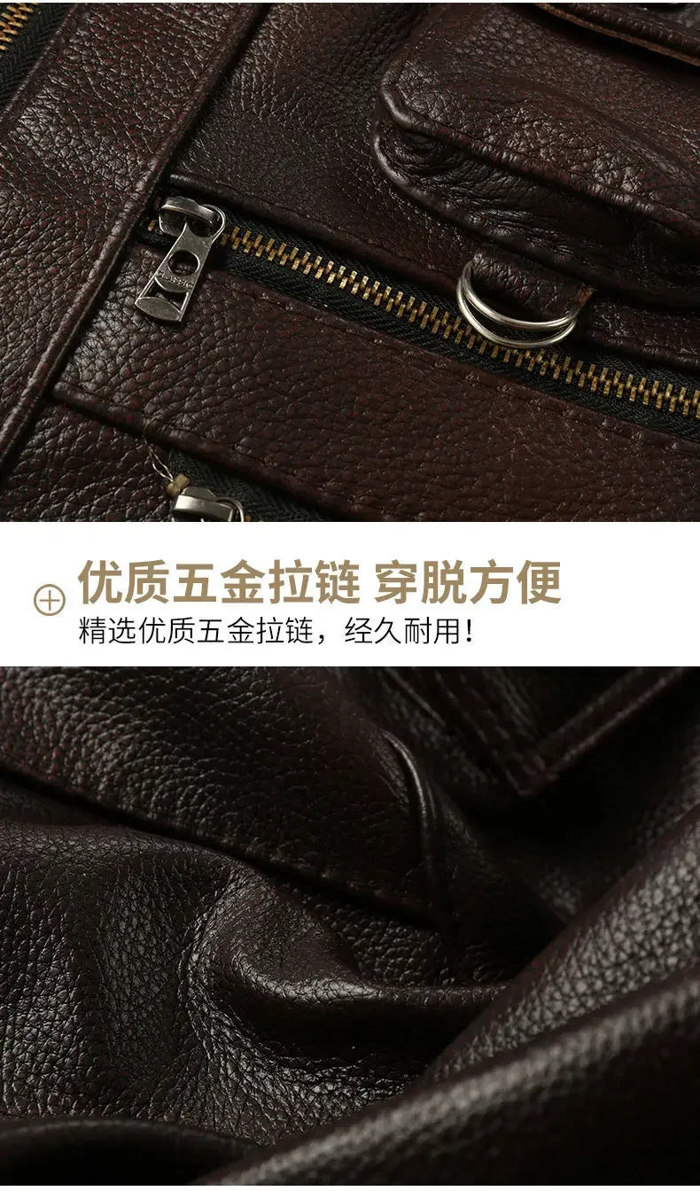 Autumn Winter Leather Vest Men's