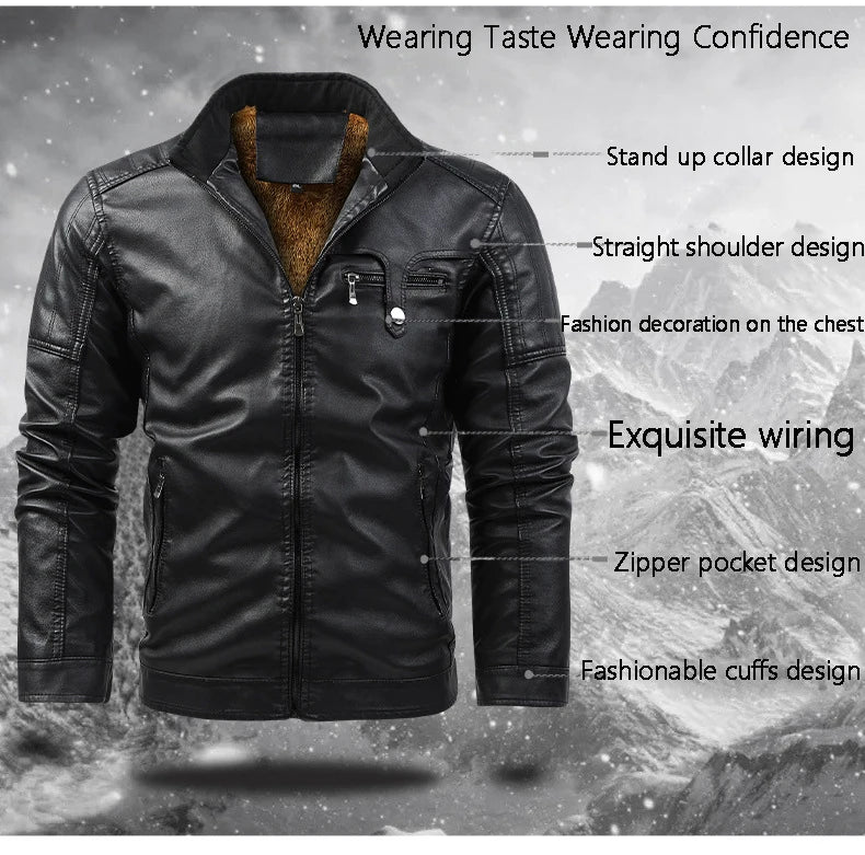 Men's leather jacke
