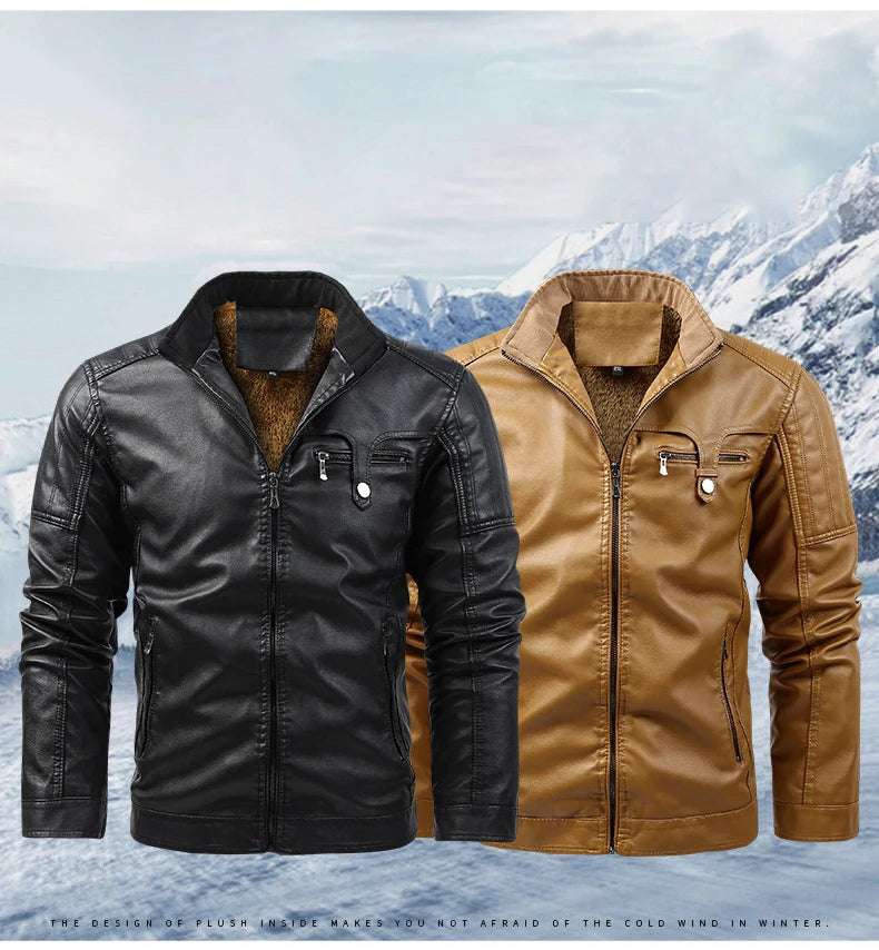 Men's leather jacke