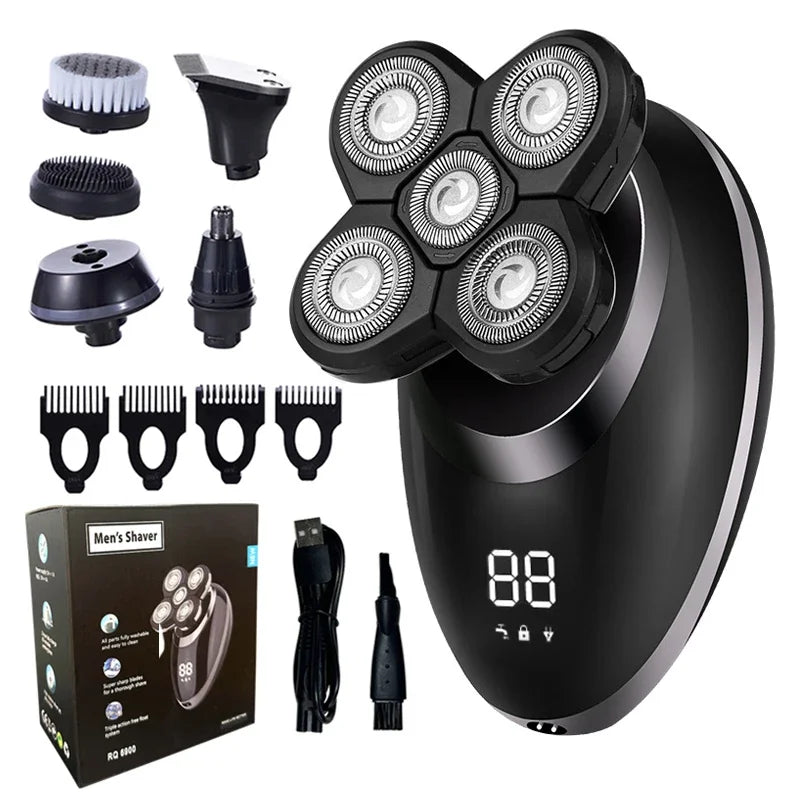 5 In 1 Electric Shaver For Men Bald Head Hair Clipper