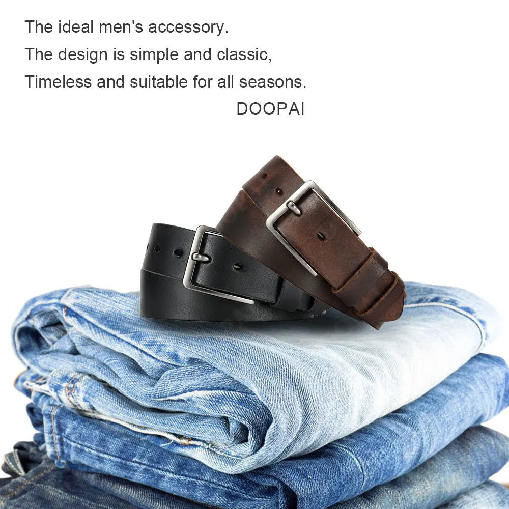 Antique High-quality Metal Needle Buckle Men's Casual Belt