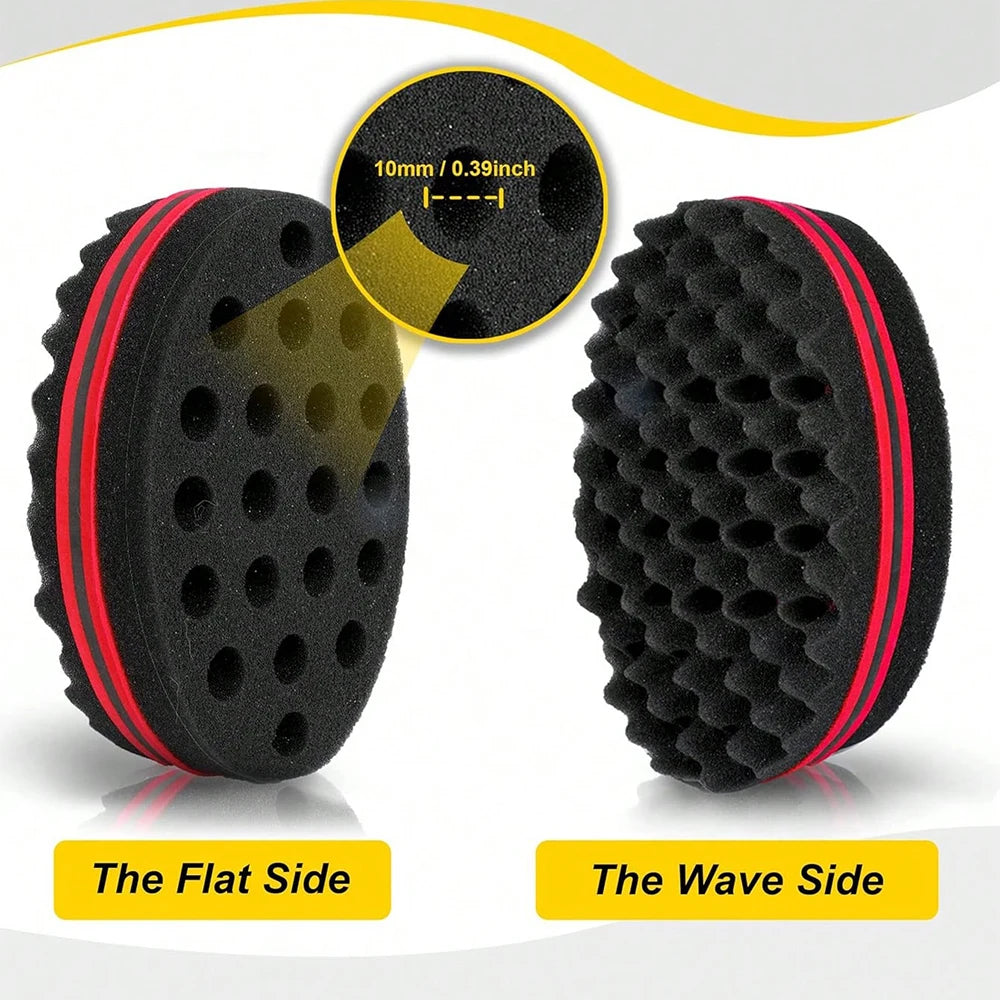 3pcs/set Hair Styling Rubber Washable Afro Curl Sponge Soft Hair