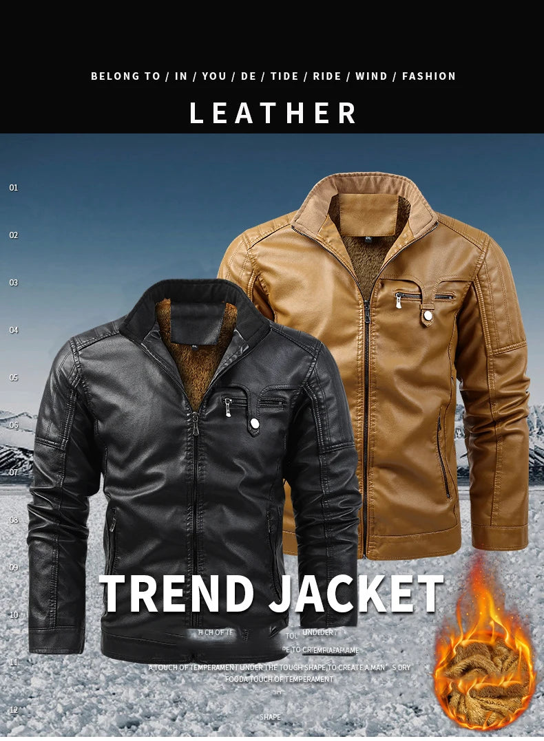 Men's leather jacke