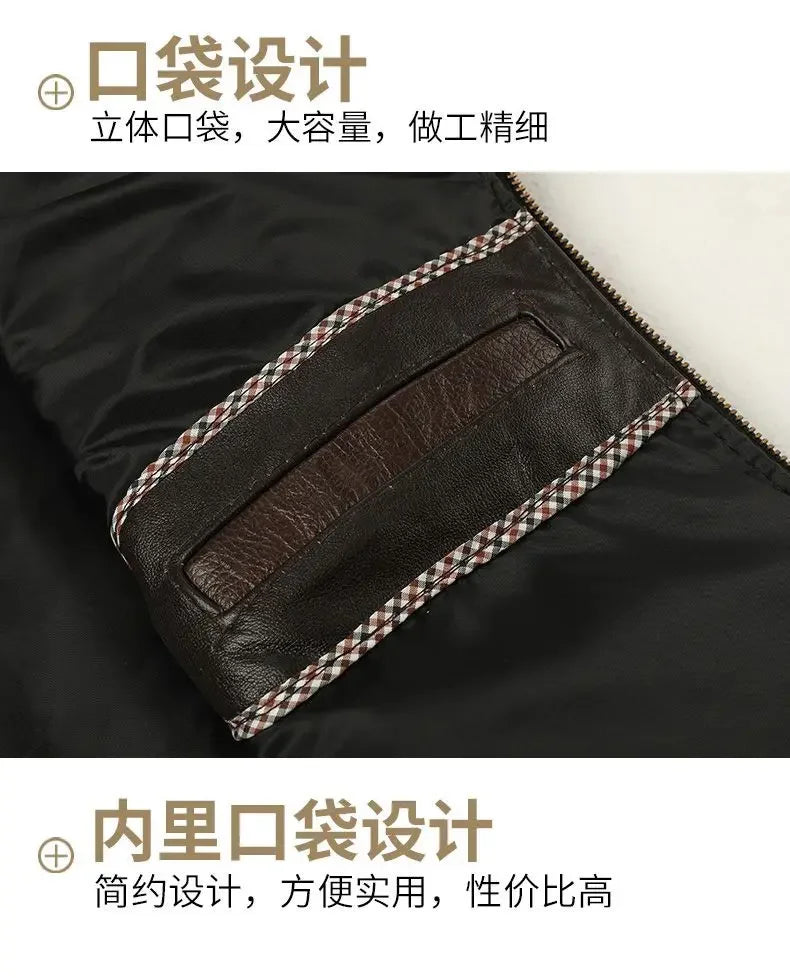 Autumn Winter Leather Vest Men's