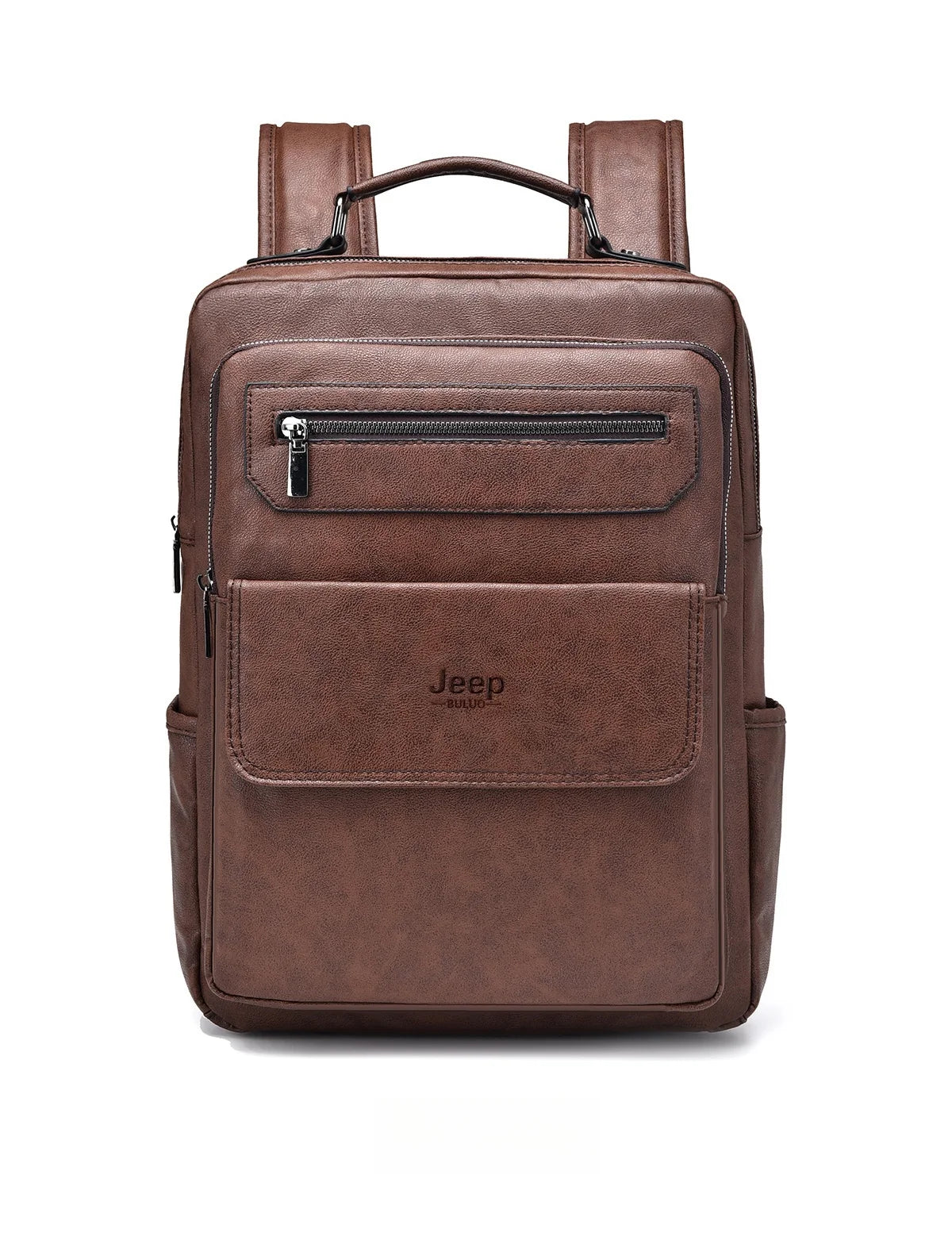 New Backpack Men School Bags 15.6 inches Laptop Backpacks High quality leather