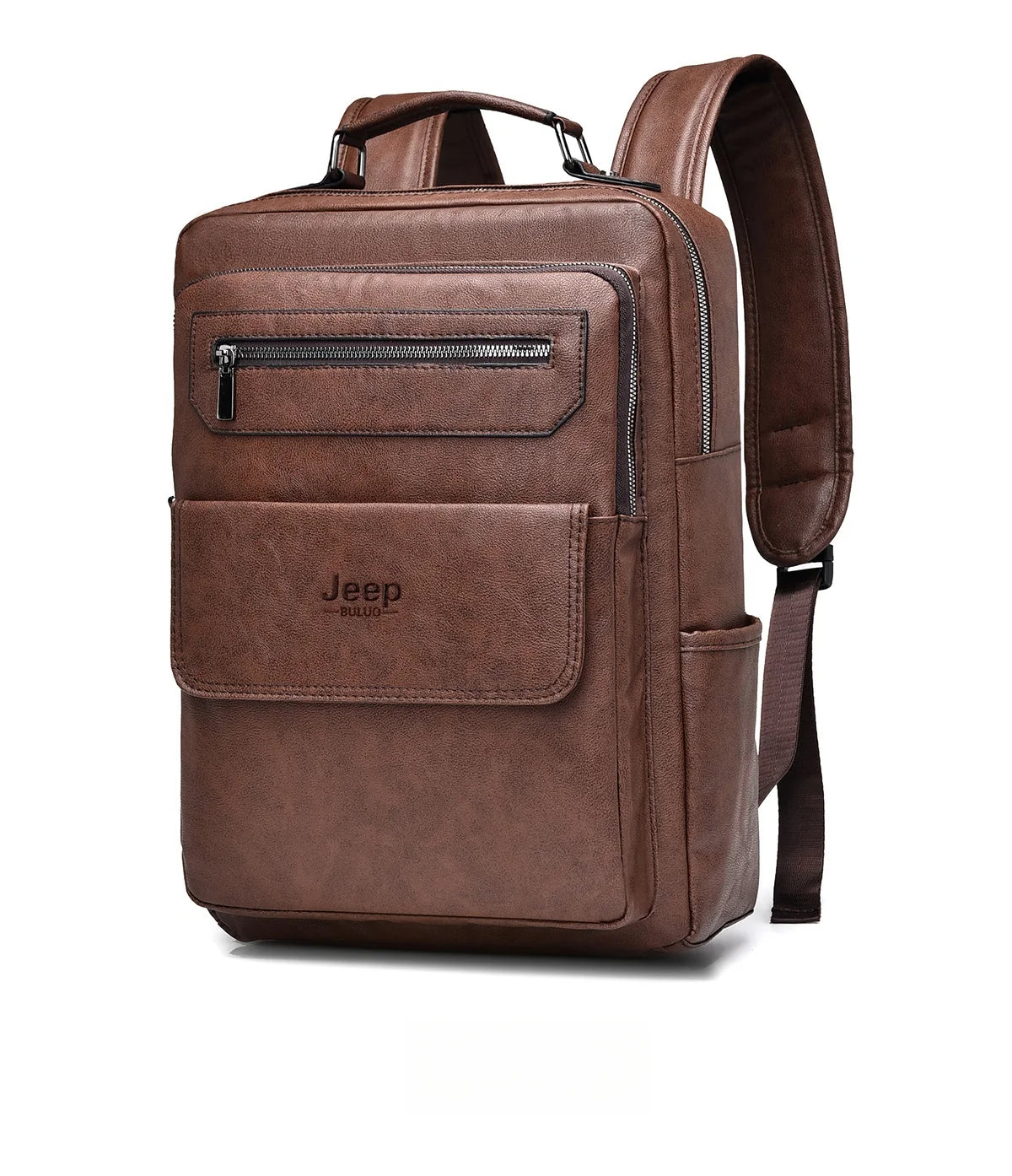 New Backpack Men School Bags 15.6 inches Laptop Backpacks High quality leather