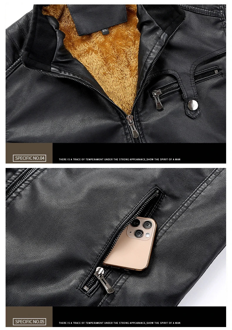 Men's leather jacke