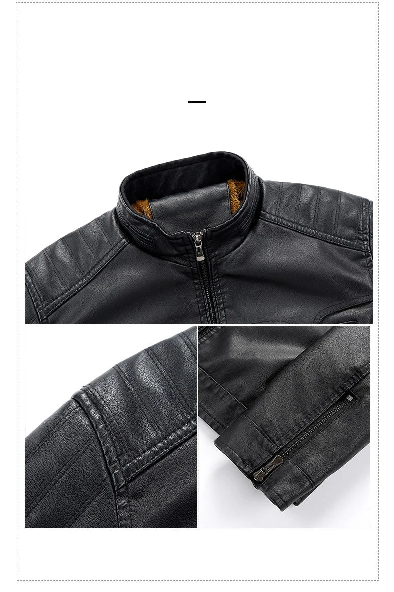 Men's leather jacke