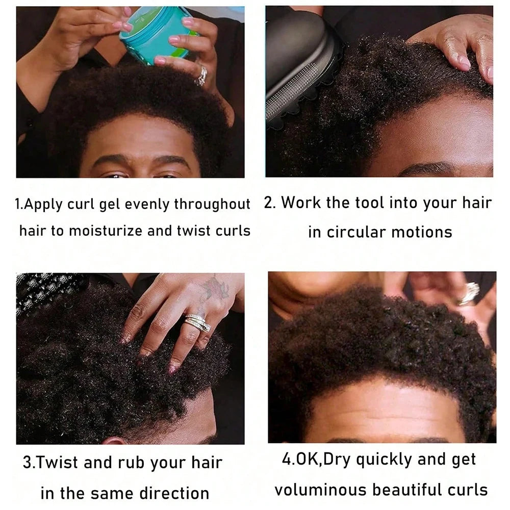 3pcs/set Hair Styling Rubber Washable Afro Curl Sponge Soft Hair
