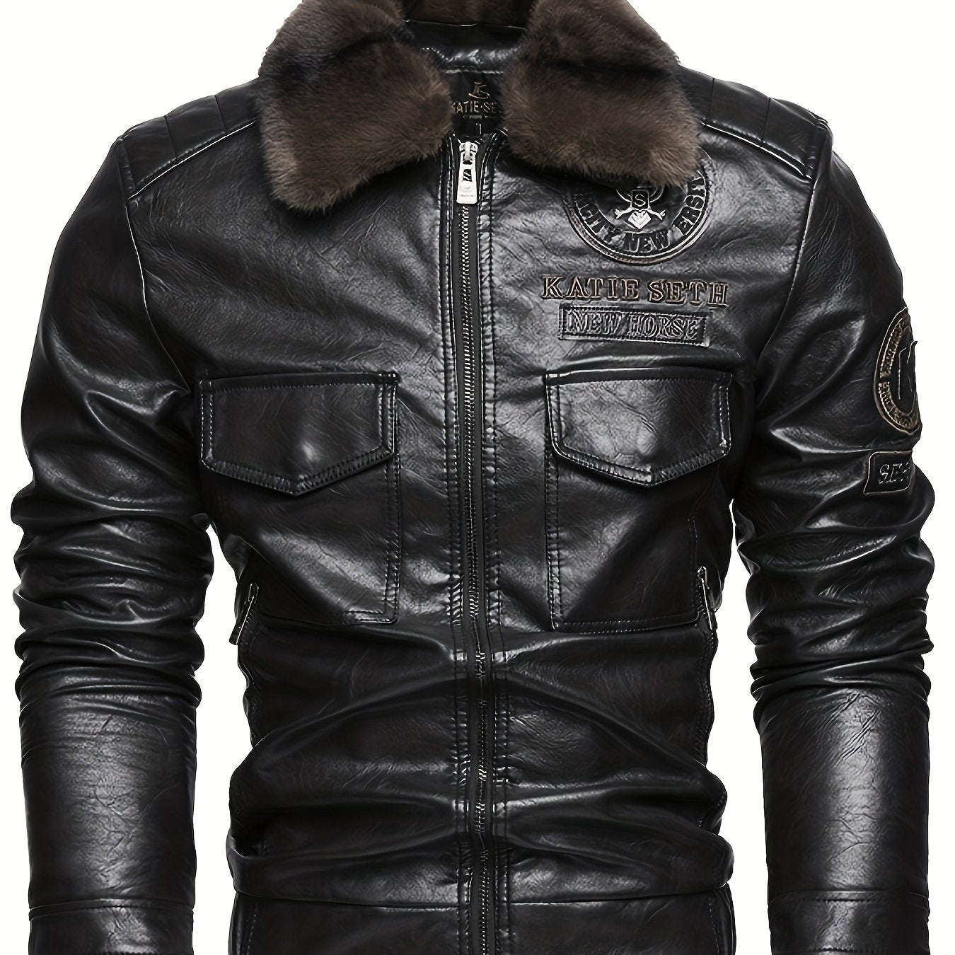 Cozy Vintage-Style Motorcycle Jacket