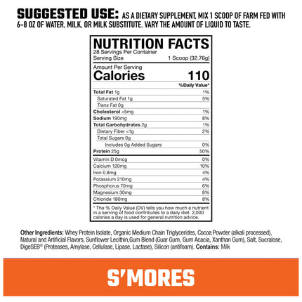 Axe & Sledge Farm Fed Whey Isolate Protein Powder