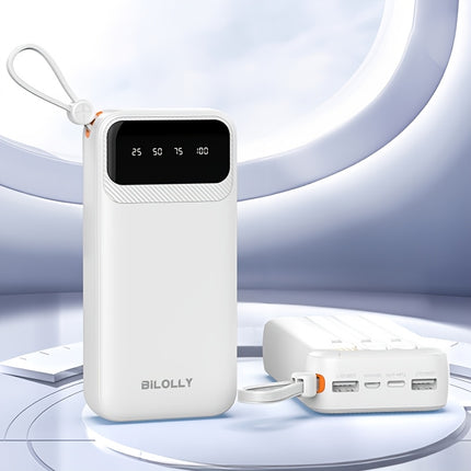 Portable Charger, 20000/10000mAh Built-in Cable Mobile Power Bank, 5V/2A Fast Charging Mobile Power Bank