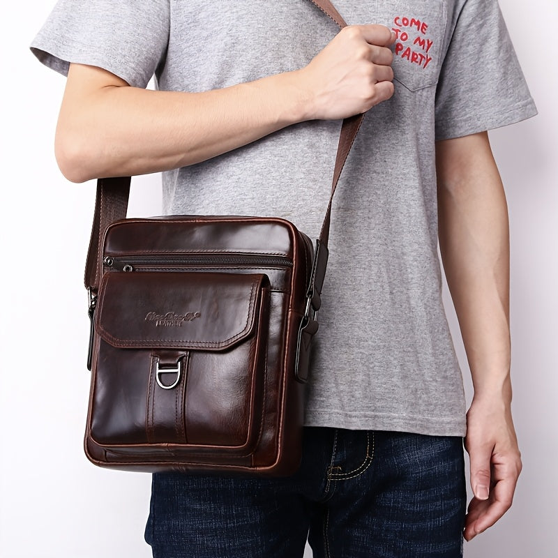 Men'S Genuine Leather Shoulder Bag