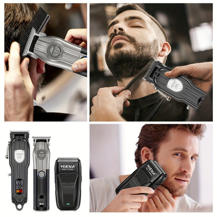 3pcs Men's Haircutting Set – USB Rechargeable
