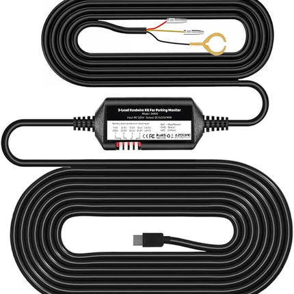 AZDOME JYX05 3-Lead Acc Hardwire Kit Type-C Port