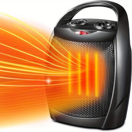 DIBELLAY Portable Ceramic Space Heater – 750W/1500W, Safe & Adjustable