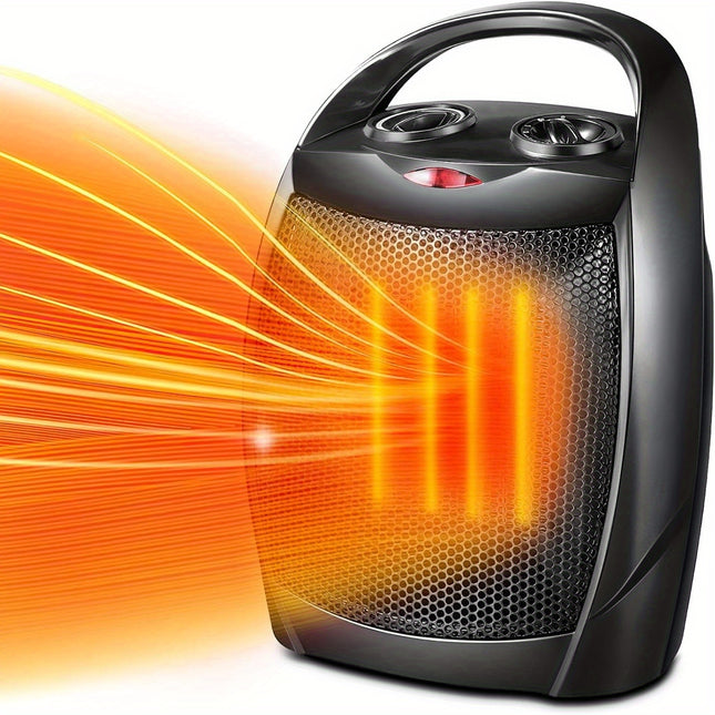 DIBELLAY Portable Ceramic Space Heater – 750W/1500W, Safe & Adjustable