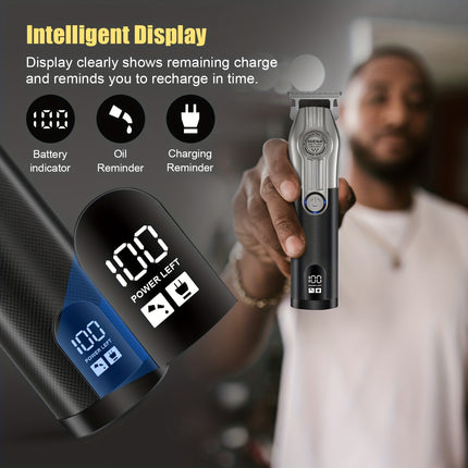 3pcs Men's Haircutting Set – USB Rechargeable