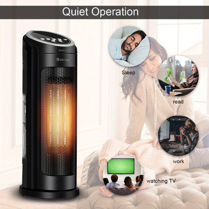 DIBELLAY 1500W Ceramic Heater – Quiet, Remote & Safe”