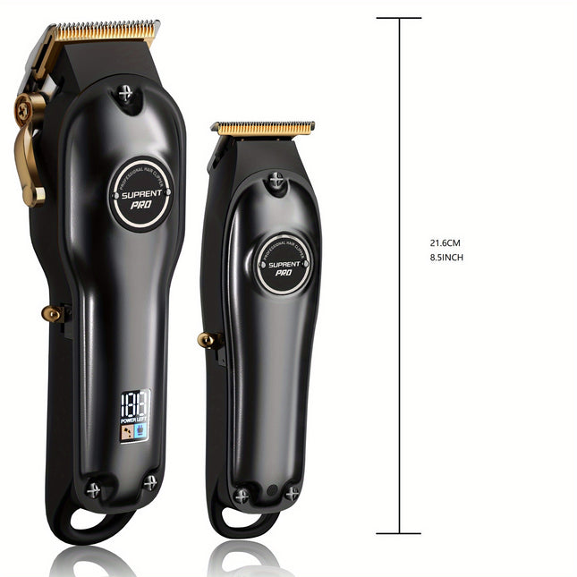 Cordless Hair Clippers & T-Blade Trimmer Set For Men