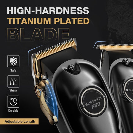 Cordless Hair Clippers & T-Blade Trimmer Set For Men