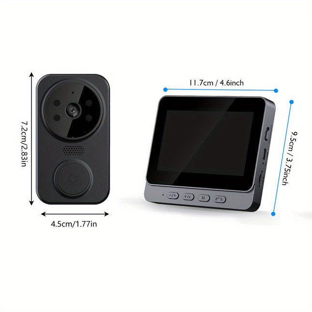 [Wireless Doorbell Camera] Wireless Video Doorbell Camera with 4.3" HD Display