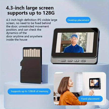 Wireless Video Doorbell with 4.3" HD Screen