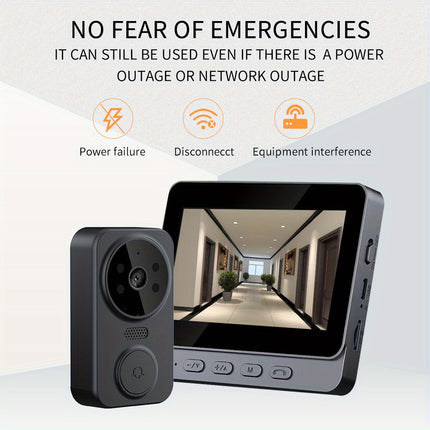 Wireless Video Doorbell with 4.3" HD Screen
