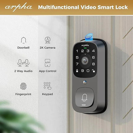 ARPHA AL501 Smart Door Lock with Video Camera - 6 in 1
