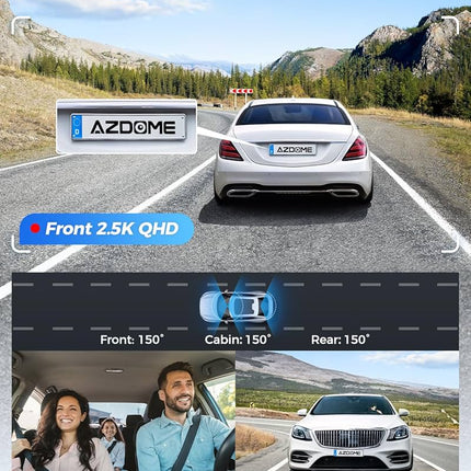 AZDOME M590 3 Channel Dash Cam