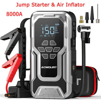 Jump Starter With Air Compressor, 6000A/8000A