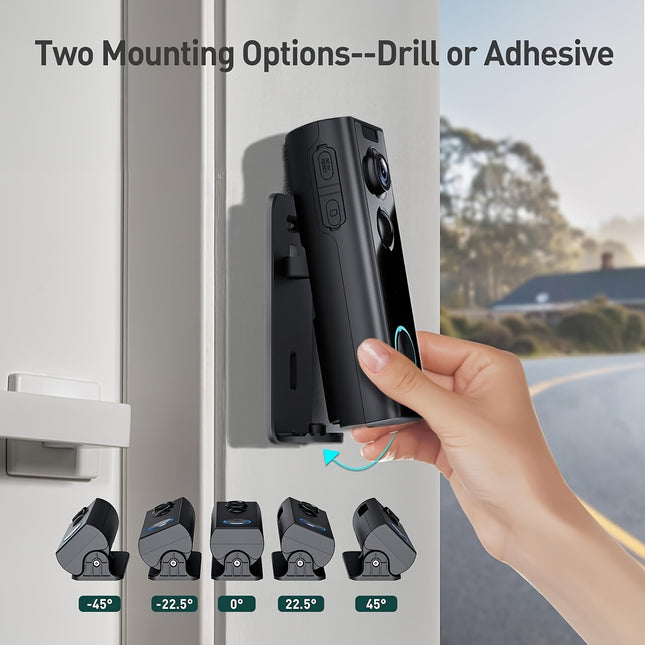 XTU Doorbell Camera Wireless No Subscription, 2K Video Doorbell with Chime