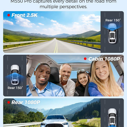 AZDOME M550 Pro 3CH 4K Dash Cam