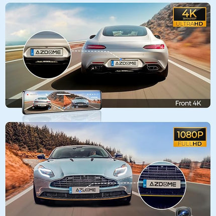 AZDOME PG19X Front and Rear 4K Mirror Dash Cam