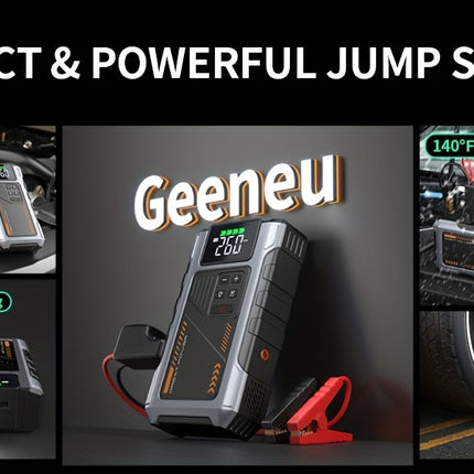 Portable Car Jump Starter with Air Compressor, 5-in-1 6000A