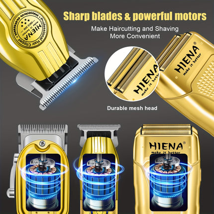 3pcs Men's Haircutting Set – USB Rechargeable