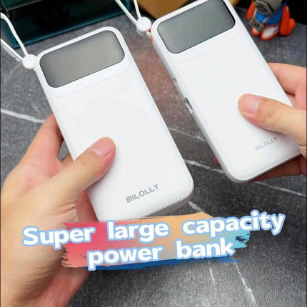 Portable Charger, 20000/10000mAh Built-in Cable Mobile Power Bank, 5V/2A Fast Charging Mobile Power Bank