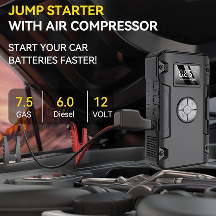 7-in-1 9000A Multifunctional Emergency Start Power  Inflator