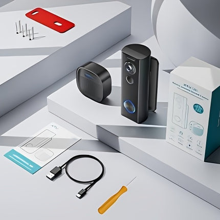 XTU Doorbell Camera Wireless No Subscription, 2K Video Doorbell with Chime