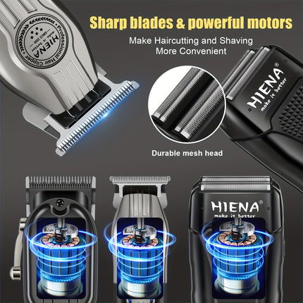 3pcs Men's Haircutting Set – USB Rechargeable