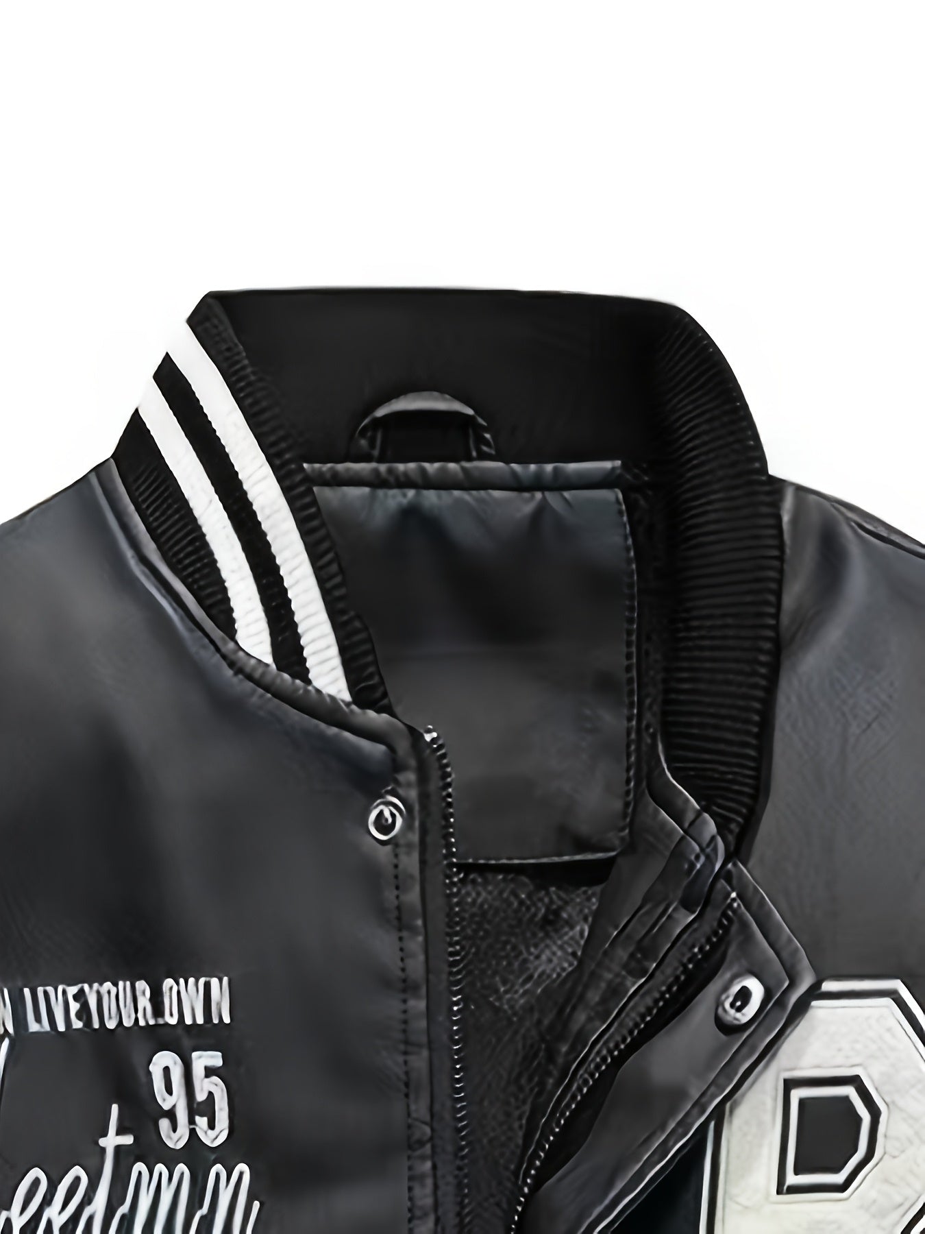 Men's Color Block PUPU PU Leather Jacket
