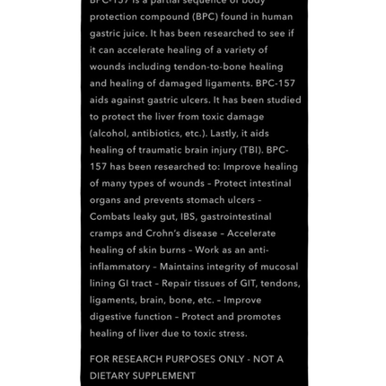 Project M Body Protection Compound - BPC-157