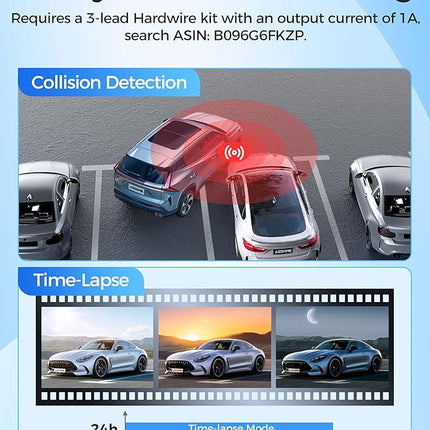 AZDOME M200 1080P Front Dash Cam