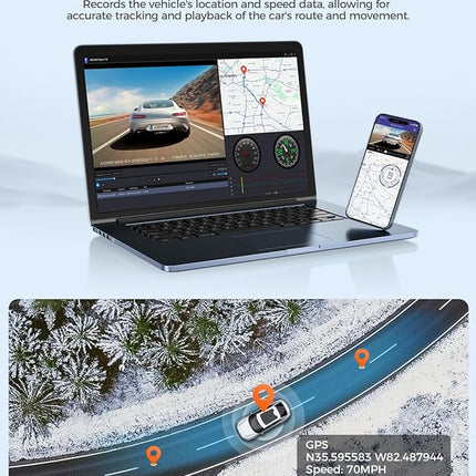 AZDOME PG19X Front and Rear 4K Mirror Dash Cam