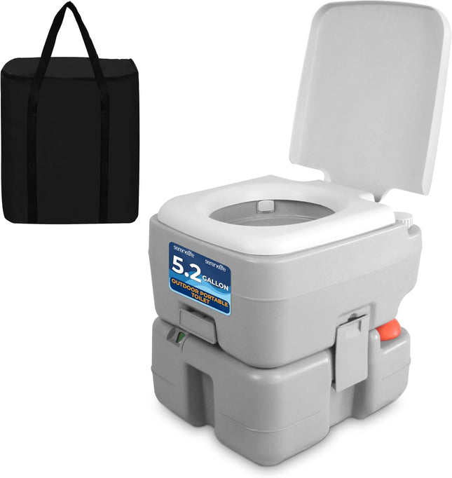 SerenLife 5.2 Gallon Portable Camping Toilet – Flushable